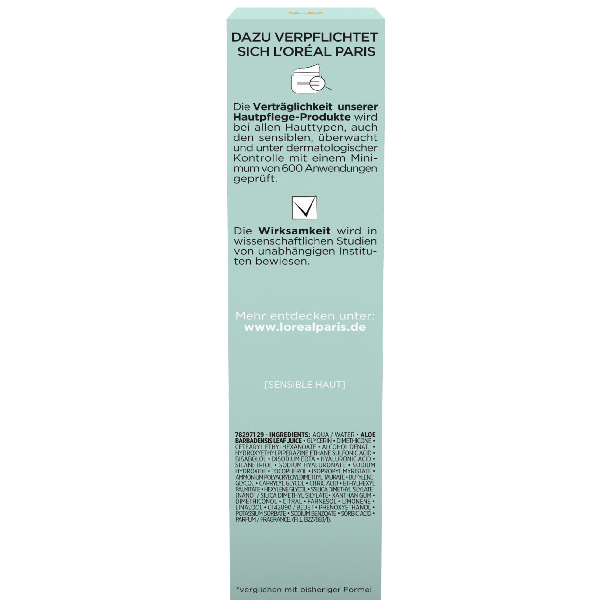 Hydra Genius Aloe Water Feuchtigkeitsfluid Sensible Haut 70ml