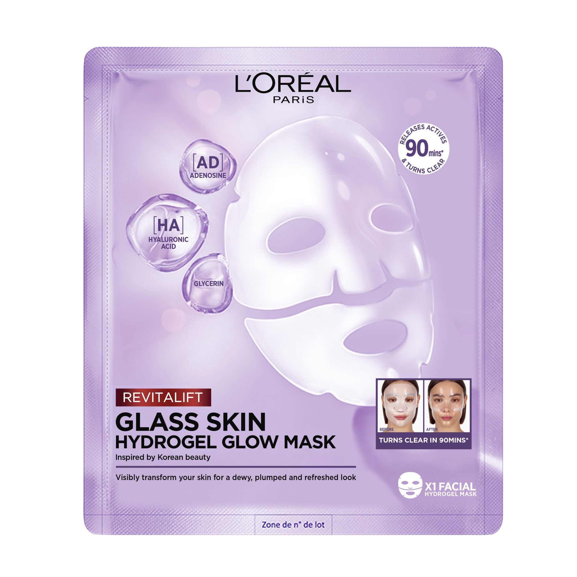 Revitalift Filler Glass Skin Hydrogel Glow Mask